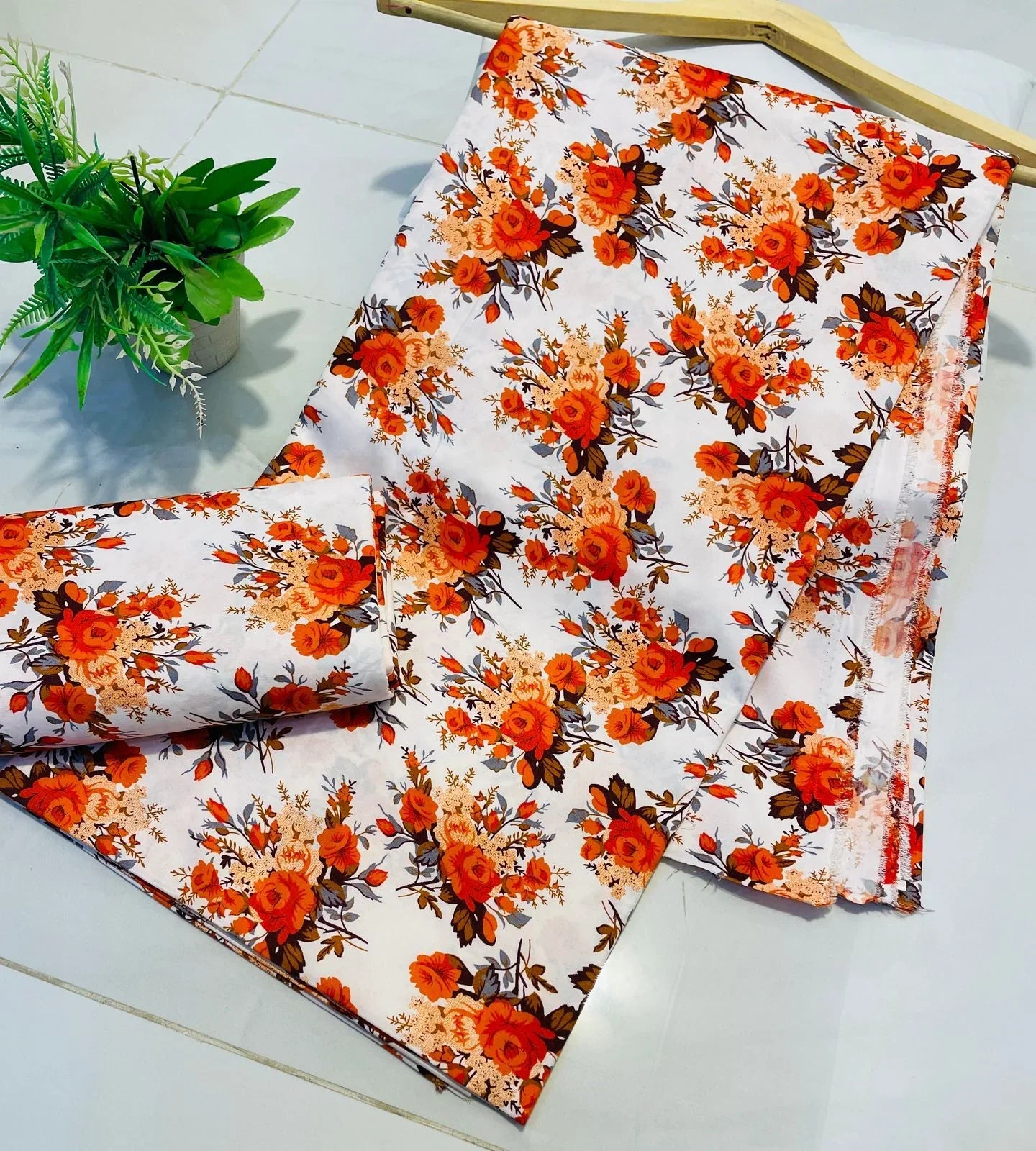 Digital Printed 2 piece Suit Unstitched polo cotton