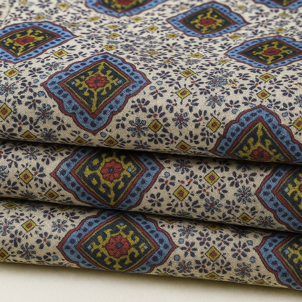 Digital Printed  2 piece Suit Unstitched polo cotton